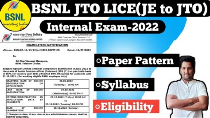BSNL JTO Exam Pattern 2022 - 2023 Exam Syllabus Paper Structure