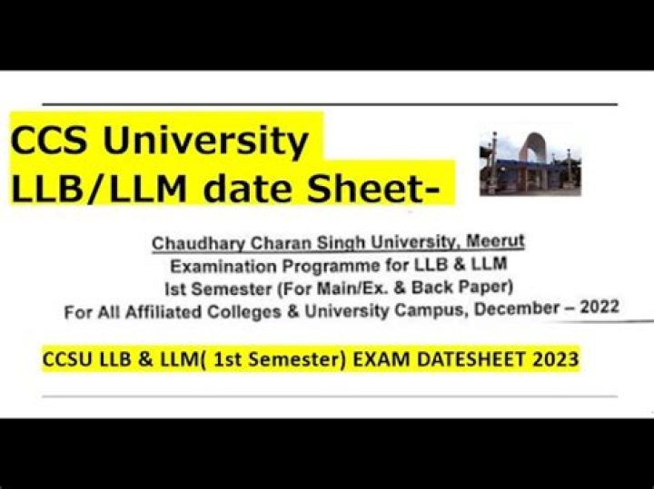 CCS University Date Sheet 2022 - 2023 |Distance Learning