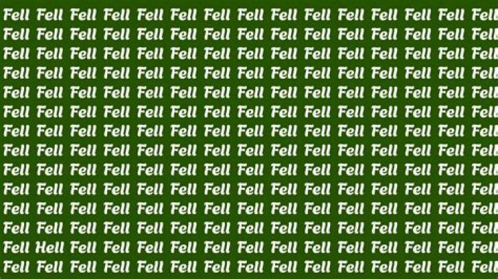 Eye Test: Spot Hidden Word Feel among Fell in 10 Secs...