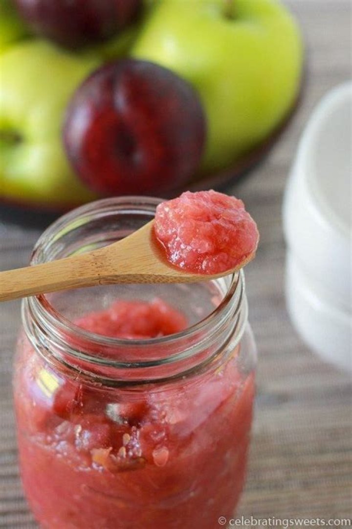 Plum Applesauce - Celebrating Sweets