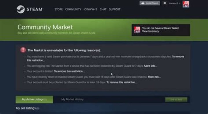 Your Account is Currently Unable to Use the Community Market on Steam: What Does it Mean and How to Fix / Solve? - SarkariResult